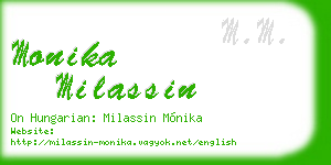 monika milassin business card
