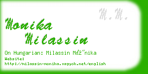 monika milassin business card